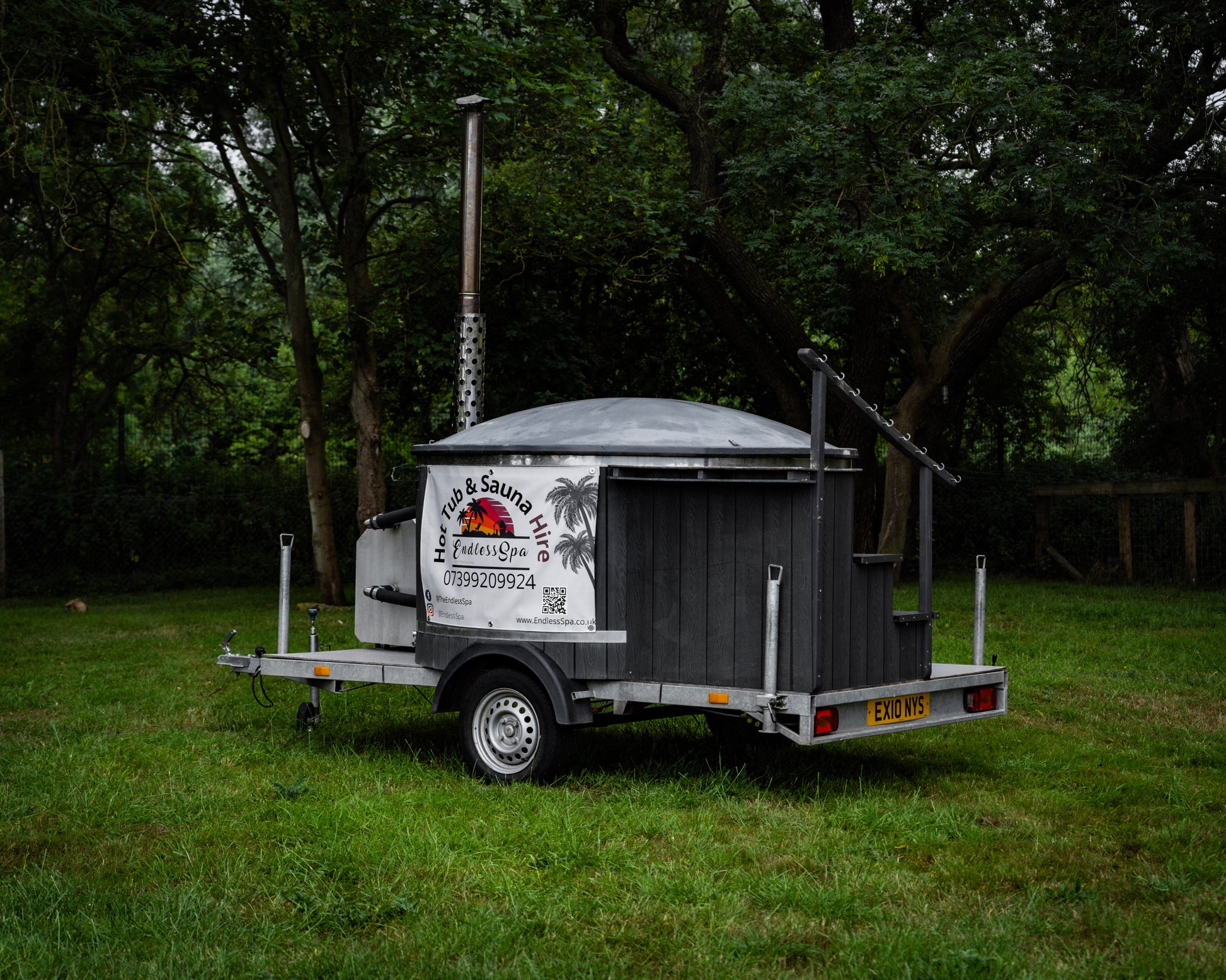 Hot tub hired for an event in Brandon